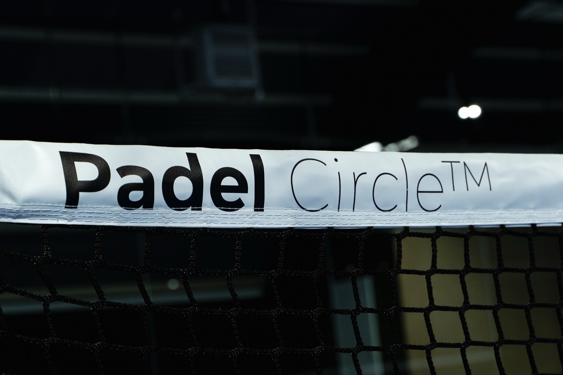 Netzband mit dem Schriftzug Padel Circle